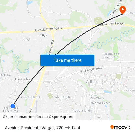 Avenida Presidente Vargas, 720 to Faat map