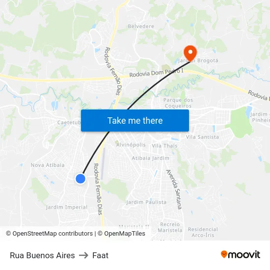 Rua Buenos Aires to Faat map
