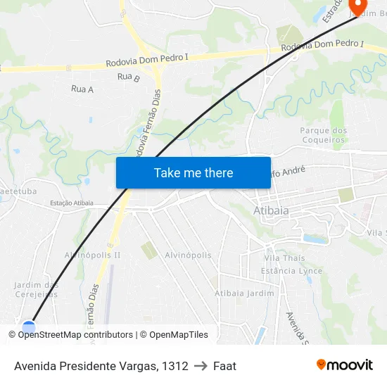 Avenida Presidente Vargas, 1312 to Faat map
