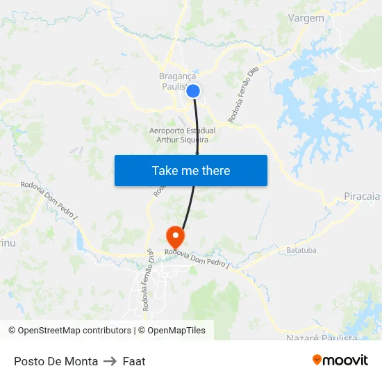Posto De Monta to Faat map