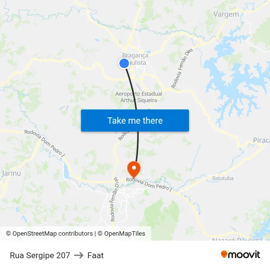 Rua Sergipe 207 to Faat map