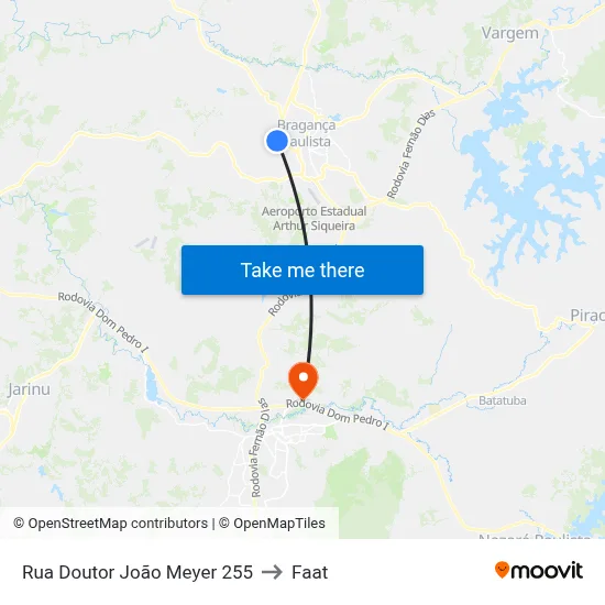 Rua Doutor João Meyer 255 to Faat map