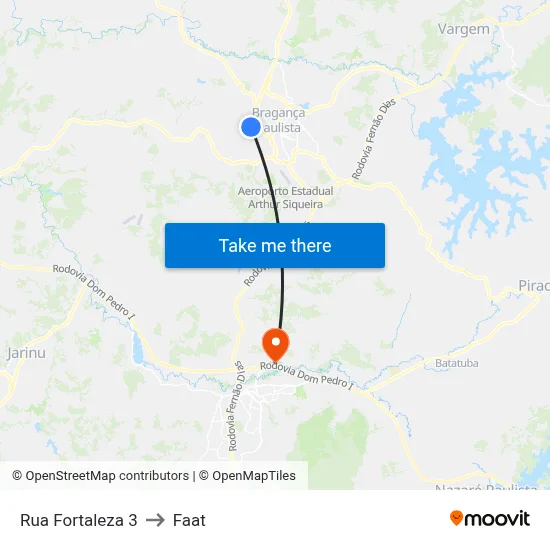 Rua Fortaleza 3 to Faat map