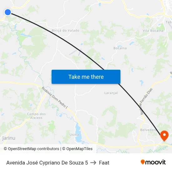 Avenida José Cypriano De Souza 5 to Faat map
