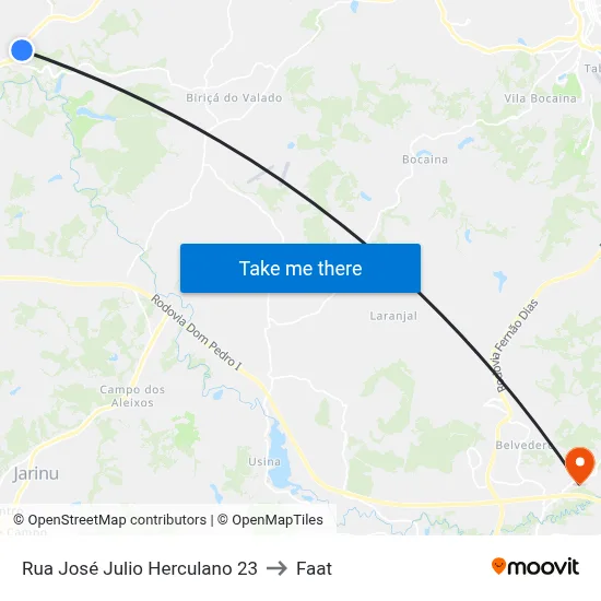 Rua José Julio Herculano 23 to Faat map