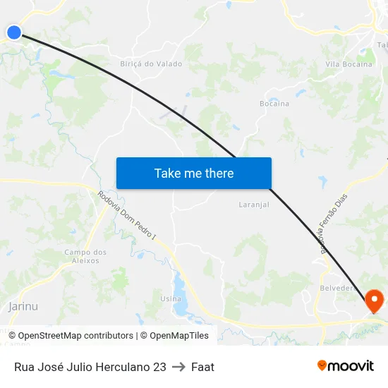 Rua José Julio Herculano 23 to Faat map