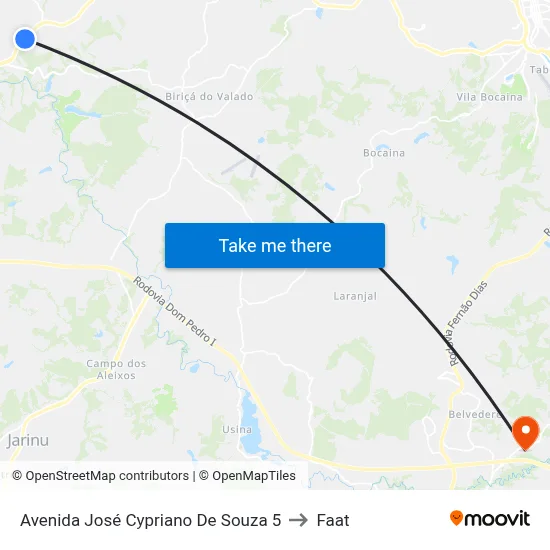 Avenida José Cypriano De Souza 5 to Faat map
