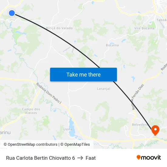 Rua Carlota Bertin Chiovatto 6 to Faat map