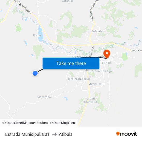 Estrada Municipal, 801 to Atibaia map