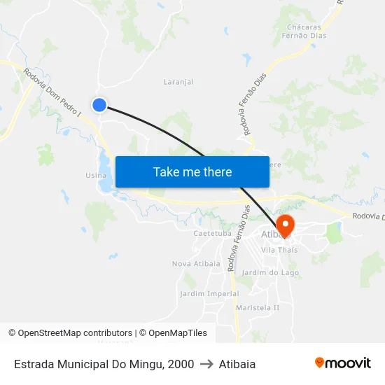 Estrada Municipal Do Mingu, 2000 to Atibaia map