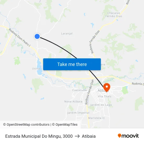 Estrada Municipal Do Mingu, 3000 to Atibaia map