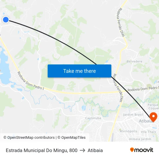 Estrada Municipal Do Mingu, 800 to Atibaia map