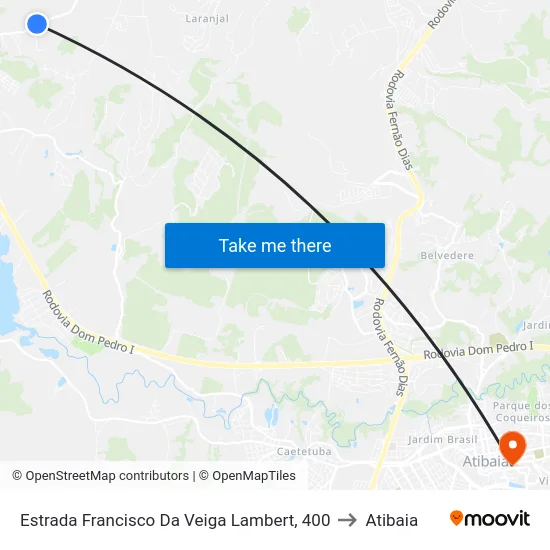 Estrada Francisco Da Veiga Lambert, 400 to Atibaia map