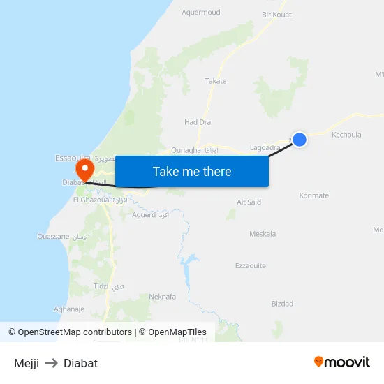 Mejji to Diabat map