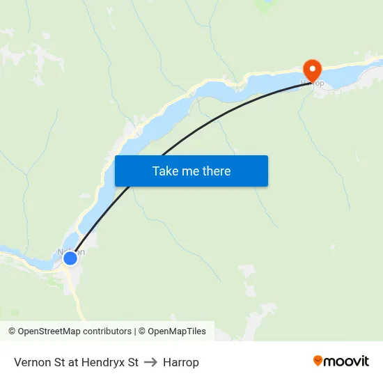 Vernon St at Hendryx St to Harrop map