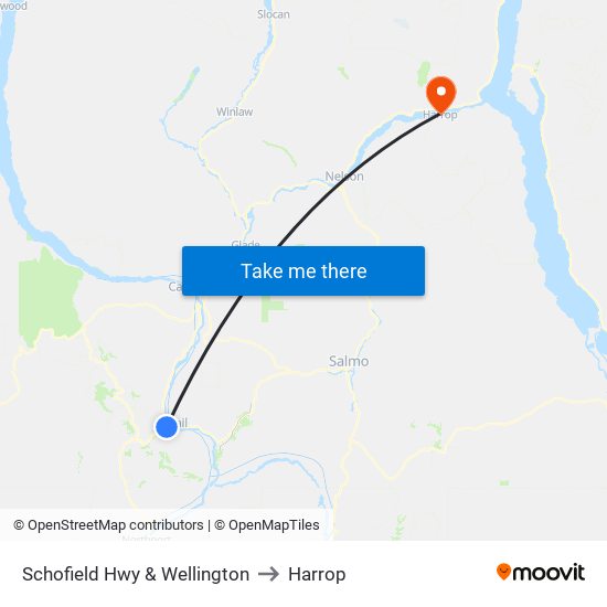 Schofield Hwy & Wellington to Harrop map