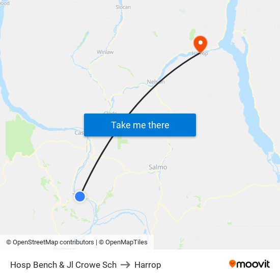 Hosp Bench & Jl Crowe Sch to Harrop map