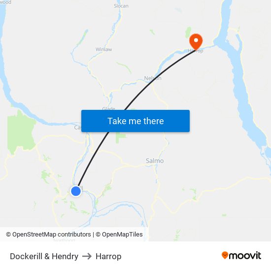 Dockerill & Hendry to Harrop map