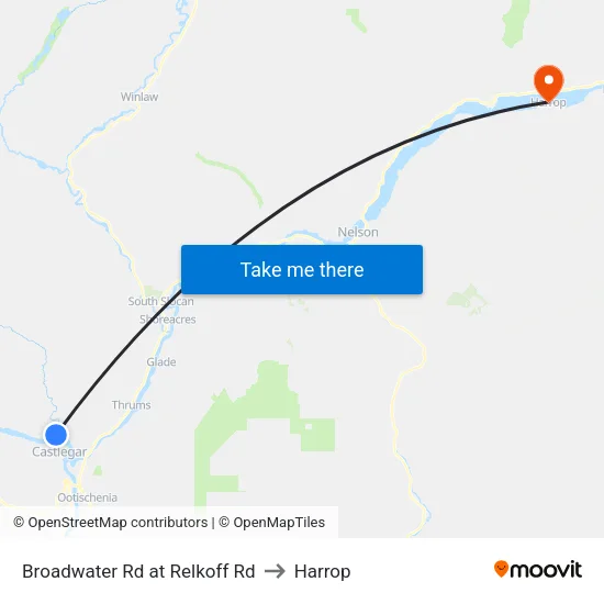 Broadwater Rd at Relkoff Rd to Harrop map