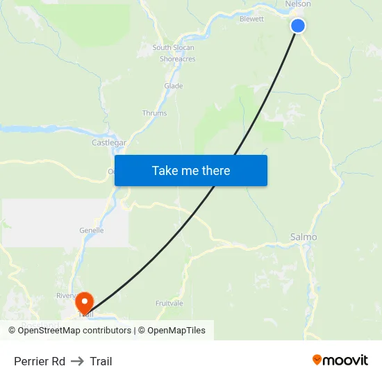 Perrier Rd to Trail map
