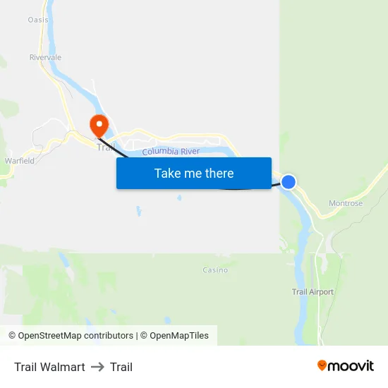 Trail Walmart to Trail map