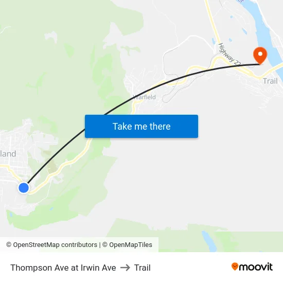 Thompson Ave at Irwin Ave to Trail map