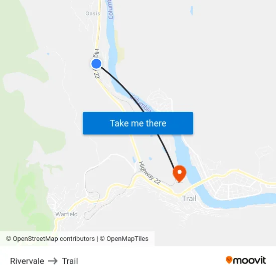 Rivervale to Trail map