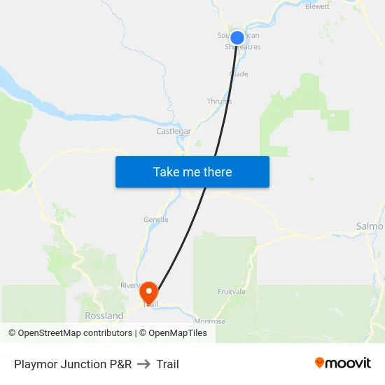 Playmor Junction P&R to Trail map