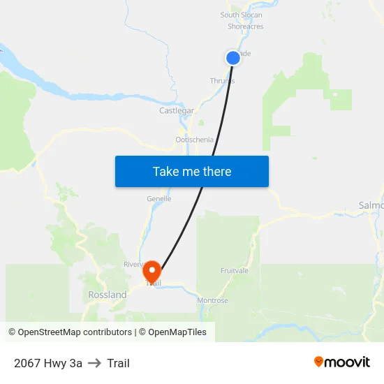 2067 Hwy 3a to Trail map