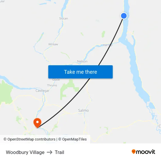 Woodbury Village to Trail map