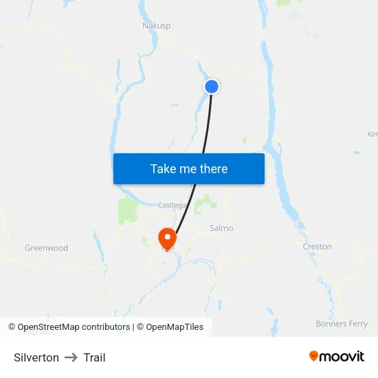 Silverton to Trail map