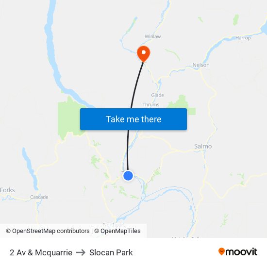 2 Av & Mcquarrie to Slocan Park map