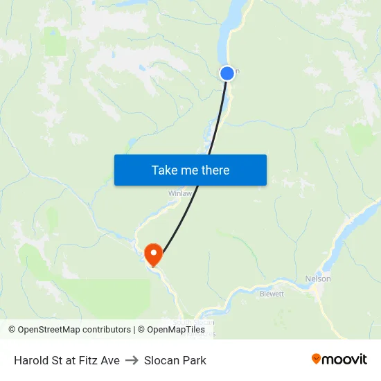 Harold St at Fitz Ave to Slocan Park map