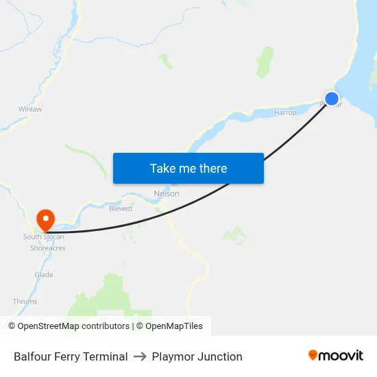 Balfour Ferry Terminal to Playmor Junction map