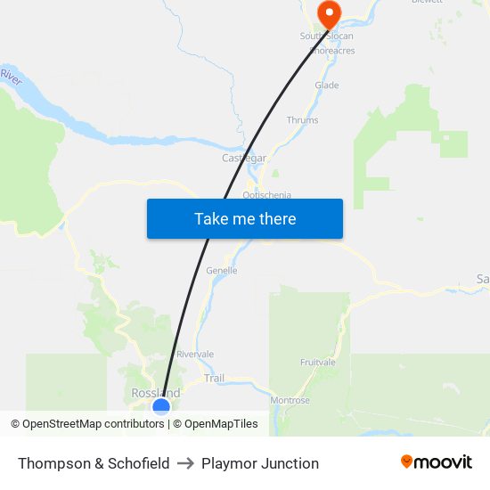 Thompson & Schofield to Playmor Junction map