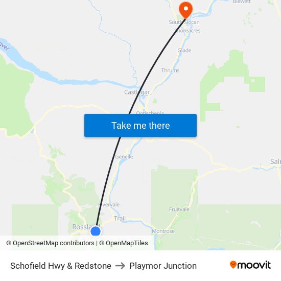 Schofield Hwy & Redstone to Playmor Junction map