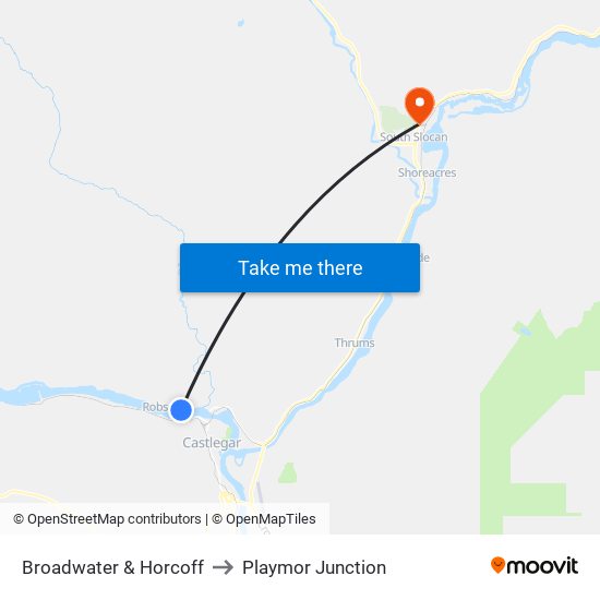 Broadwater & Horcoff to Playmor Junction map