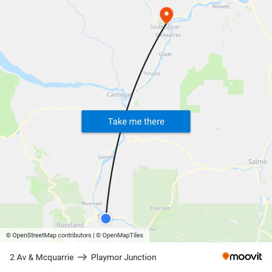 2 Av & Mcquarrie to Playmor Junction map