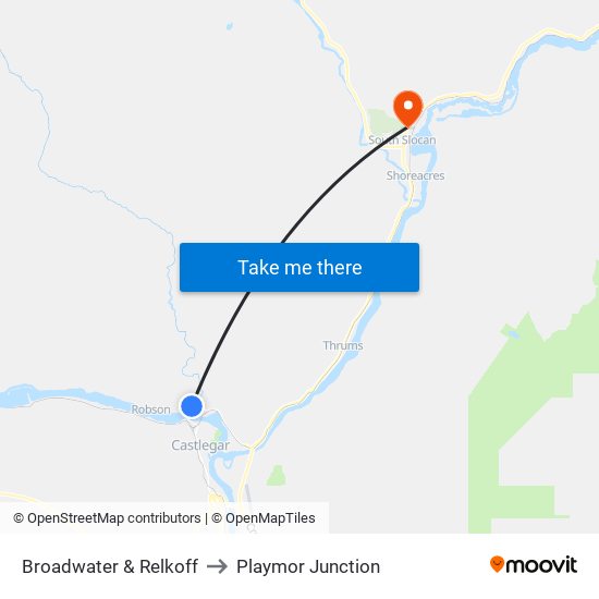 Broadwater & Relkoff to Playmor Junction map