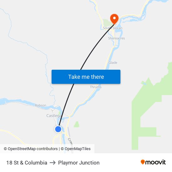 18 St & Columbia to Playmor Junction map