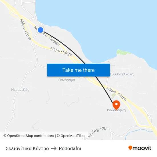 Σελιανίτικα Κέντρο to Rododafni map