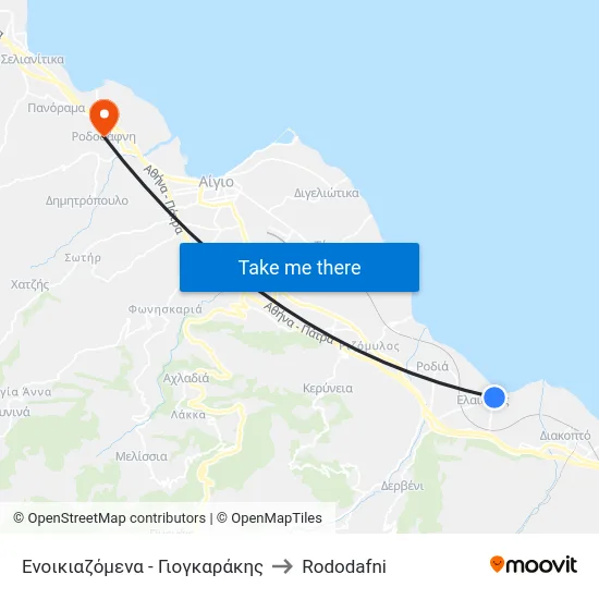 Ενοικιαζόμενα - Γιογκαράκης to Rododafni map