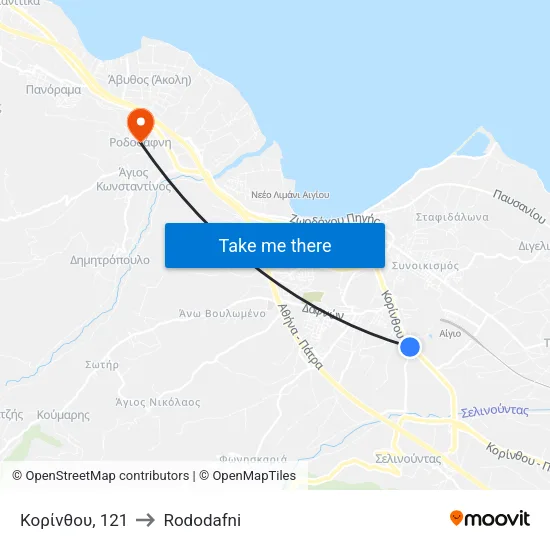 Opel to Rododafni map