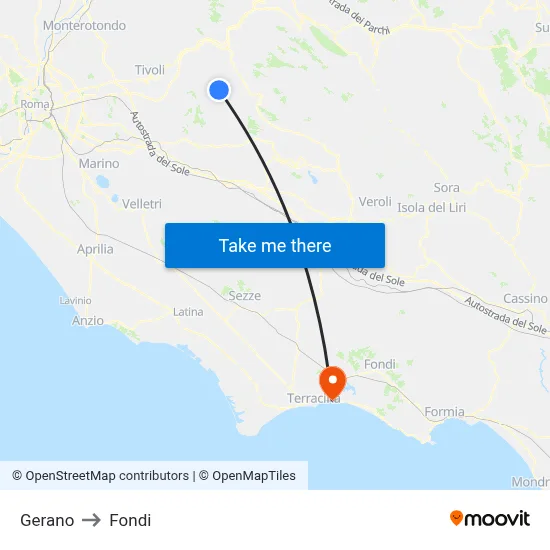 Gerano to Funds map