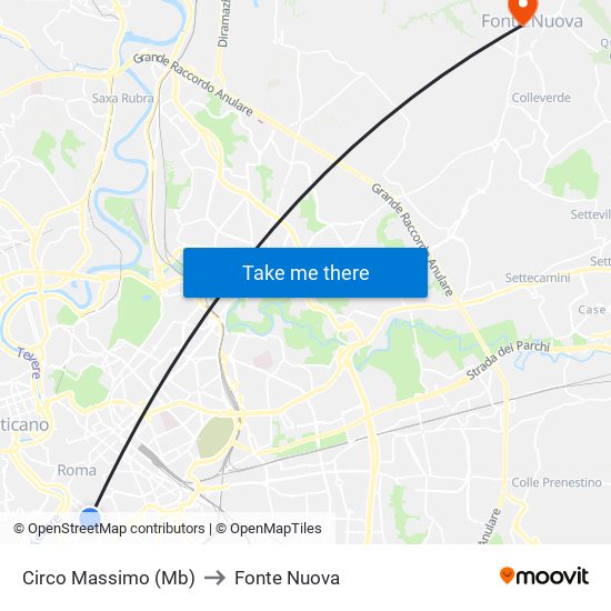 Circo Massimo (Mb) to Fonte Nuova map