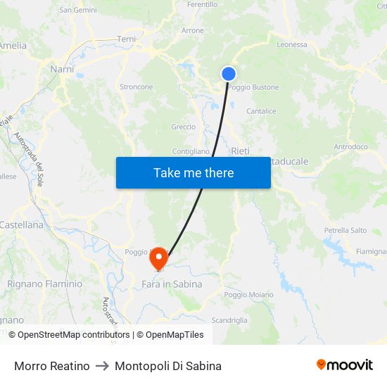 Morro Reatino to Montopoli Di Sabina map