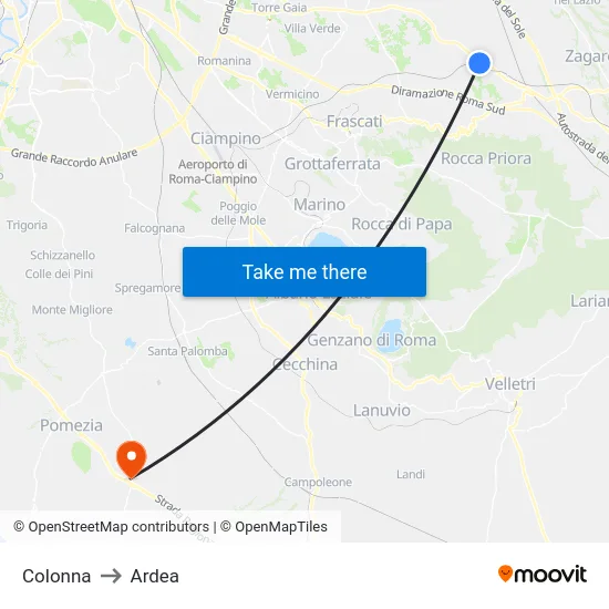 Column to Ardea map