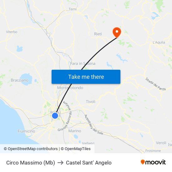 Circo Massimo (Mb) to Castel Sant' Angelo map