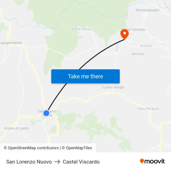 San Lorenzo Nuovo to Castel Viscardo map
