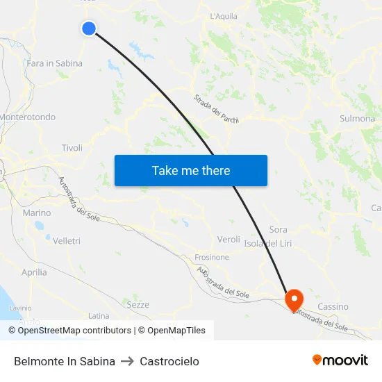 Belmonte In Sabina to Castrocielo map